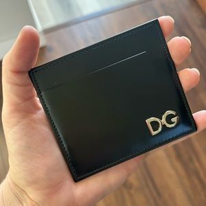 NWOT Dolce & Gabbana Black Leather Cardholder